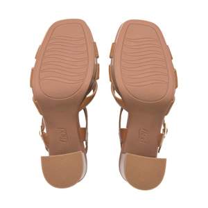 Sandalia Tacón Alto Flexi para Mujer Estilo 134401 Arena