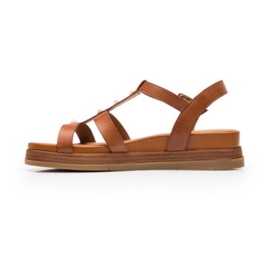 Sandalia De Plataforma Flexi para Mujer Estilo 135302 Tan