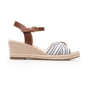 Sandalia Cuña Alta Flexi para Mujer Estilo 135401 Azul