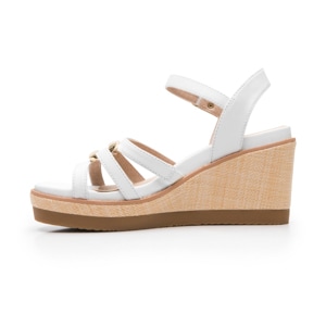 Sandalia De Plataforma Flexi para Mujer Estilo 135601 Blanco