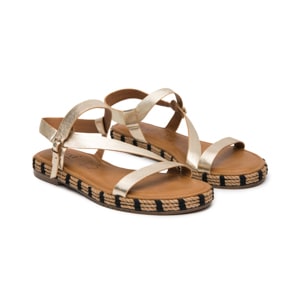 Sandalia Casual Flexi para Mujer Estilo 135701 Dorado