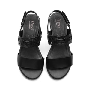 Sandalia Plataforma Casual Flexi para Mujer Estilo 135901 Negro