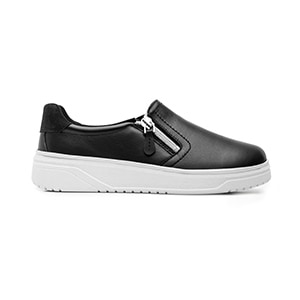 Sneaker Casual Slip On Flexi para Mujer Estilo 136604 Negro