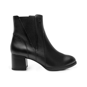 Botín De Tacón Bajo Flexi para Mujer Estilo 137304 Negro