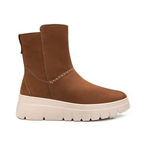 Botín Casual Suela Dentada Flexi para Mujer Estilo 137804 Tan