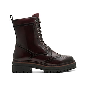 Botín Casual Suela Dentada Exclusivo Flexi para Mujer Estilo 138901 Burgundy