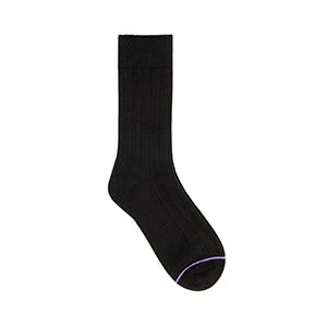 Calcetín Largo Acanalado Flexi para Hombre Estilo 090401 Negro