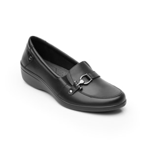 Loafer Con Herraje Flexi para Mujer con Suela de Inyección directa Estilo 18122 Negro