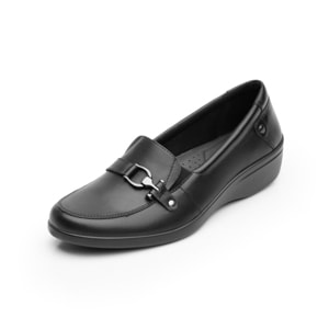 Loafer Con Herraje Flexi para Mujer con Suela de Inyección directa Estilo 18122 Negro