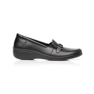 Loafer Con Herraje Flexi para Mujer con Suela de Inyección directa Estilo 18122 Negro
