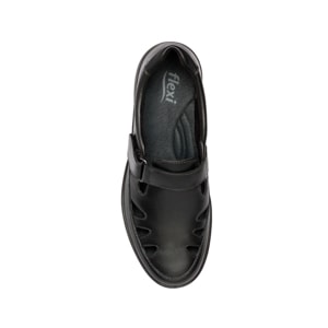 Flat Casual Flexi Con Aberturas Para Mujer - Estilo 25905 Negro