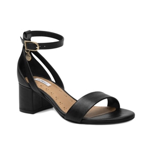Sandalia con herraje en piel color negro Quirelli estilo 300302
