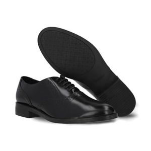 Derby casual en piel color negro Quirelli estilo 301201