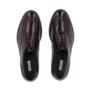 Derby casual en piel color vino Quirelli estilo 301201