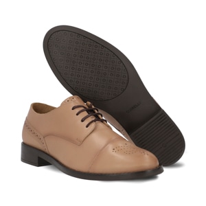 Oxford casual en piel color nude Quirelli estilo 301202