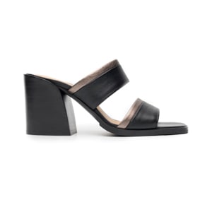 Sandalia Tacón Medio Quirelli para Mujer Estilo 302604 Negro