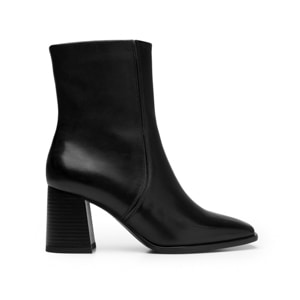 Botín Tacón Medio Quirelli para Mujer Estilo 303903 Negro Charol