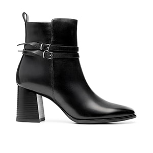 Botín Tacón Medio Quirelli para Mujer Estilo 303904 Negro