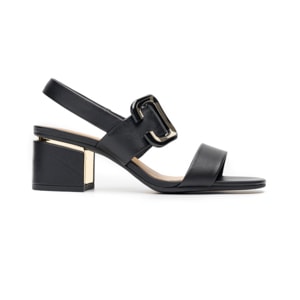 Sandalia Tacón Medio Quirelli para Mujer Estilo 304001 Negro