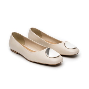 Balerina Casual Quirelli para Mujer Estilo 304704 Latte
