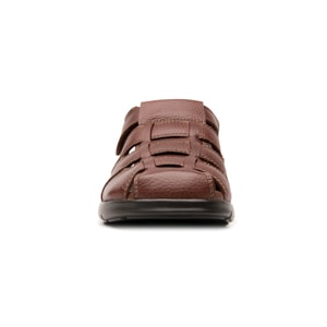 Sandalia Con Ajuste De Piel Flexi para Hombre con Recovery Form Estilo 400015 Caoba