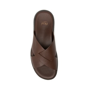 Sandalia Tiras Cruzadas Flexi para Hombre con Recovery Form Estilo 400020 Nogal