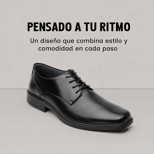 Derby Flexi para Hombre con Walking Soft Estilo 406401 Negro