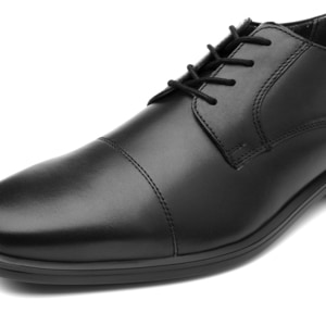 Derby Puntera Liso Flexi para Hombre Estilo 407801 Negro