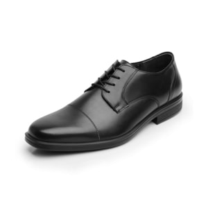 Derby Puntera Liso Flexi para Hombre Estilo 407801 Negro
