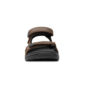 Sandalia Outdoor Piel Con Ajuste Flexi para Hombre con Ancho Ajustable Estilo 411001 Chocolate