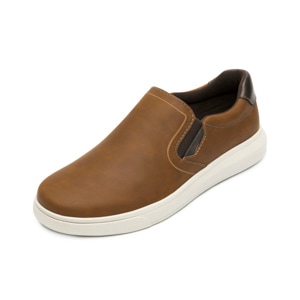Slip On Casual Flexi para Hombre con Suela Extra Ligera Estilo 415305 Café