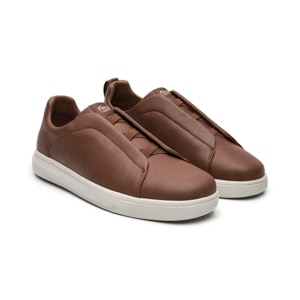Sneaker Casual Slip On Flexi para Hombre Estilo 415307 Café