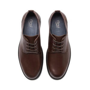 Derby Semivestir Flexi para Hombre con Ligereza Estilo 417005 Nogal