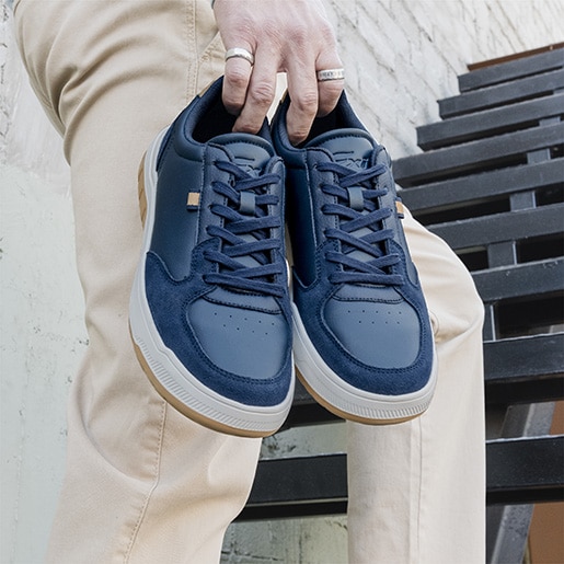 Sneaker Casual Flexi para Hombre con Plantilla Removible Estilo 417501 Azul