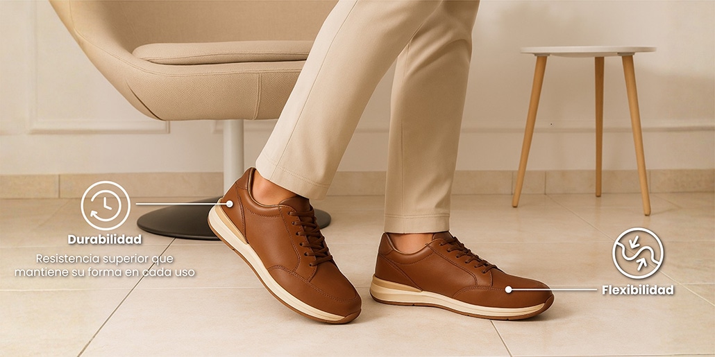 Sneaker Casual Flexi para Hombre Estilo 419803 Tan