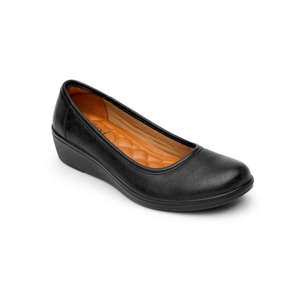 Flat Casual Flexi Con Plantilla Comfort Pad Para Mujer - Estilo 45602 Negro