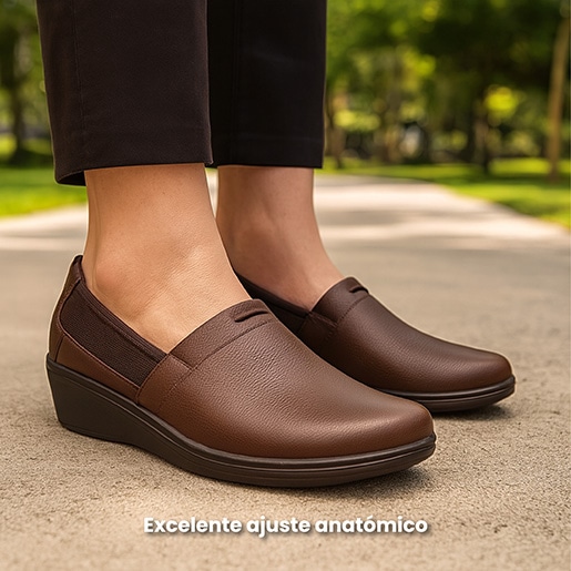 Slip On Con Detalle De Malla Y Elástico Flexi para Mujer con Plantilla Comfort Pad Estilo 45606 Negro