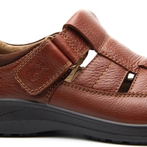 Sandalia Urbana Flexi Con Piel Graneada Para Hombre - Estilo 50807 Tan