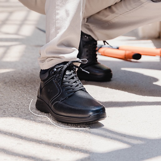 Botín Casual Flexi para Hombre con Amarre Frontal Estilo 50816 Negro