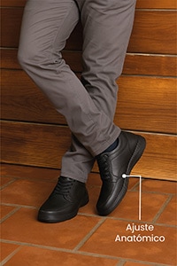 Botín Casual Flexi para Hombre con Amarre Frontal Estilo 50816 Negro