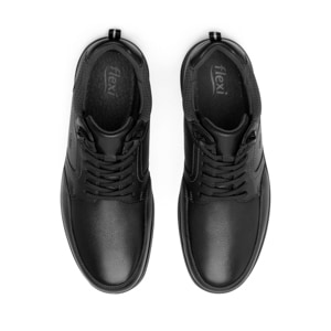 Botín Casual Flexi para Hombre con Amarre Frontal Estilo 50816 Negro