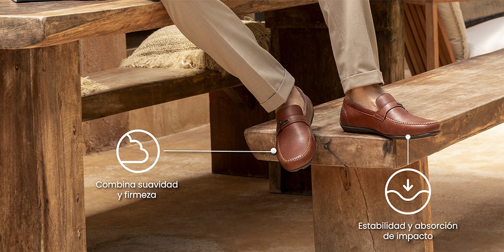 Mocasín Herraje Flexi para Hombre Estilo 68620 Negro