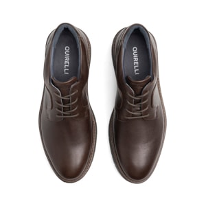 Derby Casual Quirelli para Hombre con California Auténtico Estilo 706601 Chocolate