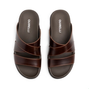 Sandalia Semivestir Quirelli para Hombre con Anatomic Pad Estilo 706804 Tan