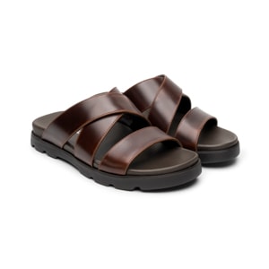 Sandalia Semivestir Quirelli para Hombre con Anatomic Pad Estilo 706804 Tan