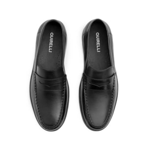 Loafer Casual Quirelli para Hombre 100 % Piel Estilo 707102 Negro