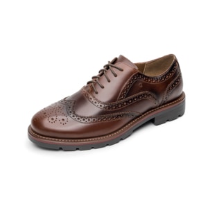 Zapato Bostoniano Quirelli para Hombre con suela con contraste Estilo 88602 Cognac