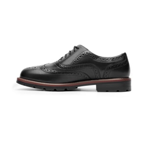 Zapato Oxford Bostoniano Quirelli Con Brillo Natural Para Hombre - Estilo 88602 Negro