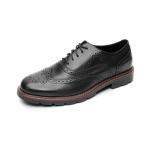 Zapato Oxford Bostoniano Quirelli Con Brillo Natural Para Hombre - Estilo 88602 Negro