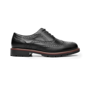 Zapato Oxford Bostoniano Quirelli Con Brillo Natural Para Hombre - Estilo 88602 Negro